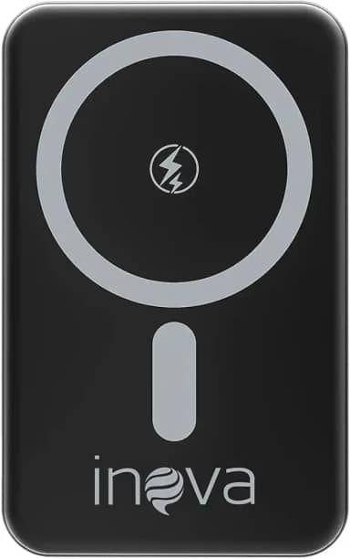 Power Bank 10000mAh com Caregamento por inducǎo, Carregador Sem Fio Portátil Magnético com Cabo Tipo-C 20W PD Carregamento Rápido, Compativel com Celulares ioS e Android (Preto, Amperes Horas, 10000)