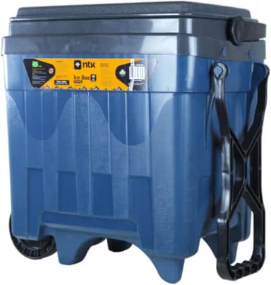 NTK, Caixa Térmica Ice Box Cooler de 34 Litros Com Rodas Capacidade de 46 Latas