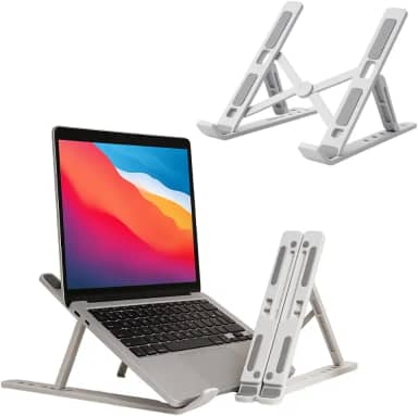 Suporte De Notebook De ABS Ajustável Para Notebook De 6 Ângulos Ajustável Dobrável E Ergonômico Para Desktop Portátil Compatível Com Macbook Ipad Hp Dell Lenovo 10-17 Polegadas