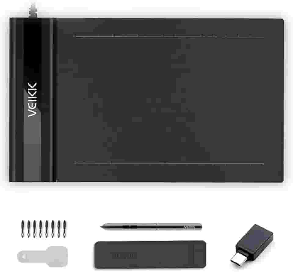 VEIKK S640 Mesa Digitalizadora Para Telefone Android, 6,5x4 Polegadas Tablet Gráfico Para Mac Windows Chrome Andorid OS