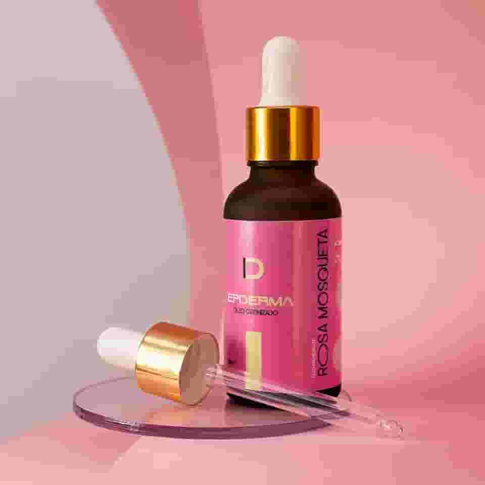 Óleo Ozonizado de Rosa Mosqueta Rubiginosa Puro 30mL Anti Celulites Estrias Clareador de Manchas Epiderma