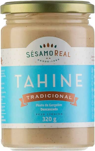 Tahine Tradicional Sésamo Real 350g – 100% Natural, Vegano e Sem Glúten | Pasta de Gergelim Descascado Rica em Proteínas e Cálcio Sésamo Real