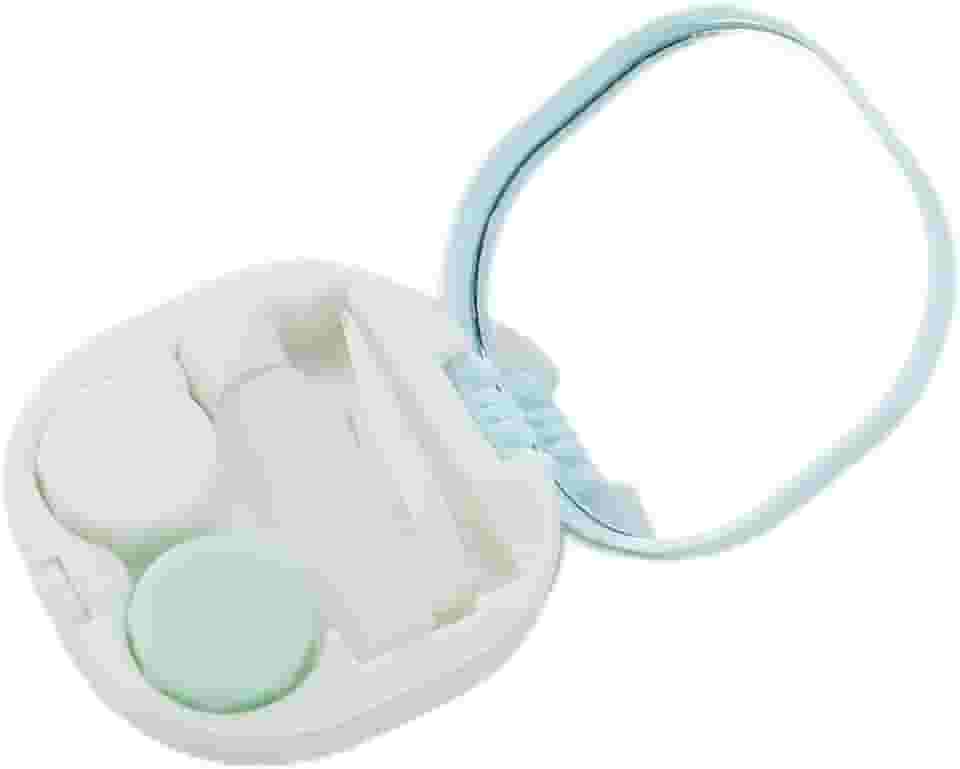 Estojo para lentes de contato com espelho, estojo de contato colorido para viagem com kit de ferramentas removedoras e frasco de solução, mini caixa de armazenamento de lentes de contato para viagens