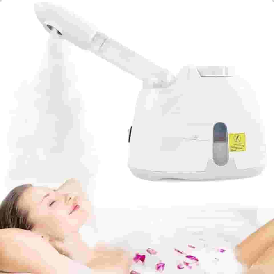 Vaporizador Facial para Tratamento de Pele, Aromaterapia com Óleos Essenciais e Ervas, Múltiplos Benefícios para Poros, Acne e Hidratação