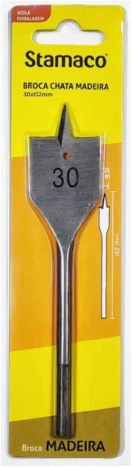 Broca Chata Para Madeira 30X152mm - Stamaco