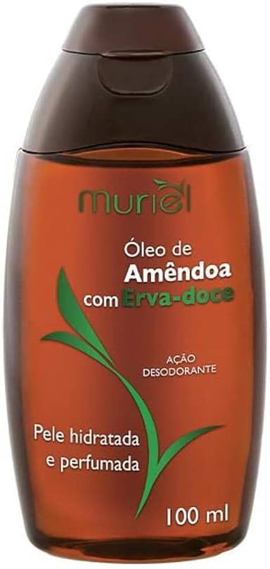Óleo Corporal Amêndoas com Erva Doce, Marrom, Muriel, 100 ml