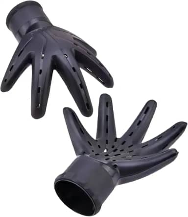 Difusor de Cabelo em Forma de Mão Profissional | Acessório Universal para Secador, Reduz Frizz e Define Cachos | Ideal para Cabelos Encaracolados ou Ondulados (Preto)