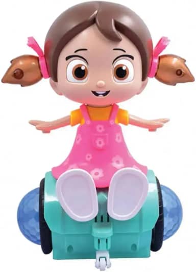 Boneca Musical Giratória Dançante, com Luzes LED e Som, Brinquedo Infantil