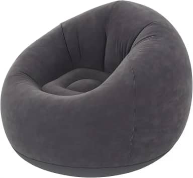 Sofá Poltrona Puff Inflável Deluxe Aveludado Gigante - Impermeável, 100kg, Bomba Inclusa, Conforto Interno, Design Moderno e Portátil