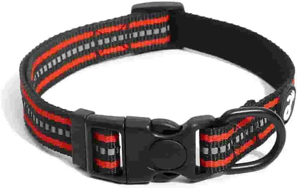 Coleira Reflexiva Preto e Vermelho Tam. M Mimo - PP083