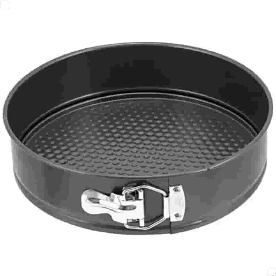 Forma Assadeira Redonda Antiaderente Teflon com Fundo Falso Removível Ideal para Assar Bolos Tortas e Pães Com Facilidade de Desmolde (24 cm)