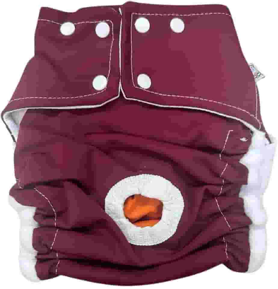 Fralda Ecológica para Pet Aurorinha Sustentável Cão ou Gato tamanho P e M (Vinho)