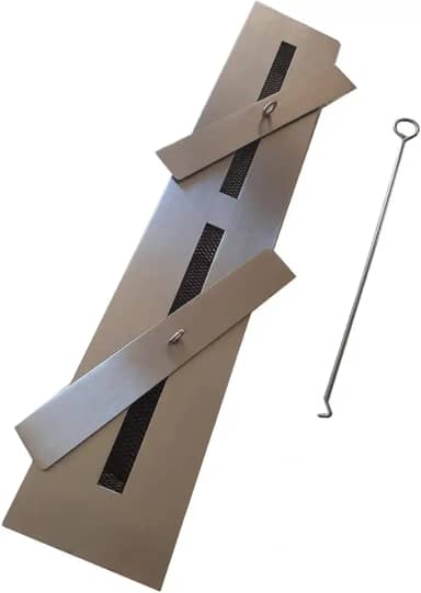 Genérico Queimador Lareira Ecologica 80cm Inox Alcool - Alimentado por etanol em gel - Resistente ao desbotamento - Ventilação natural - Queima de álcool