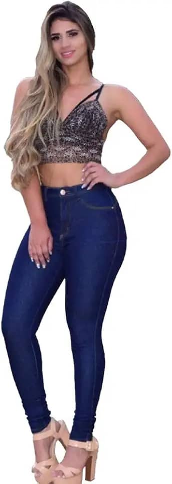 Calça Jeans Feminina Hot Pants Cintura Alta