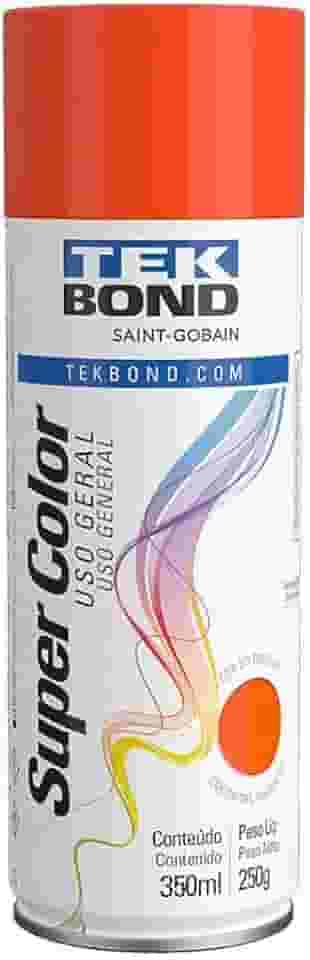 Tinta Spray Laranja 350Ml/250G - 01 Unidade, Tekbond, 23131006900, Laranja, Pacote De 304