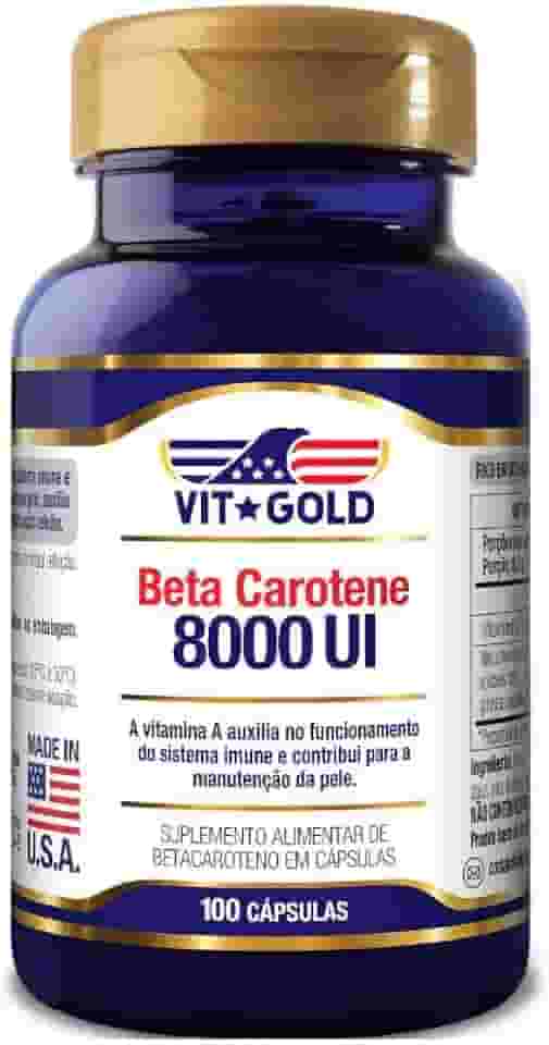 Vitamina A Beta Caroteno 8000 UI Vitgold 100 capsulas