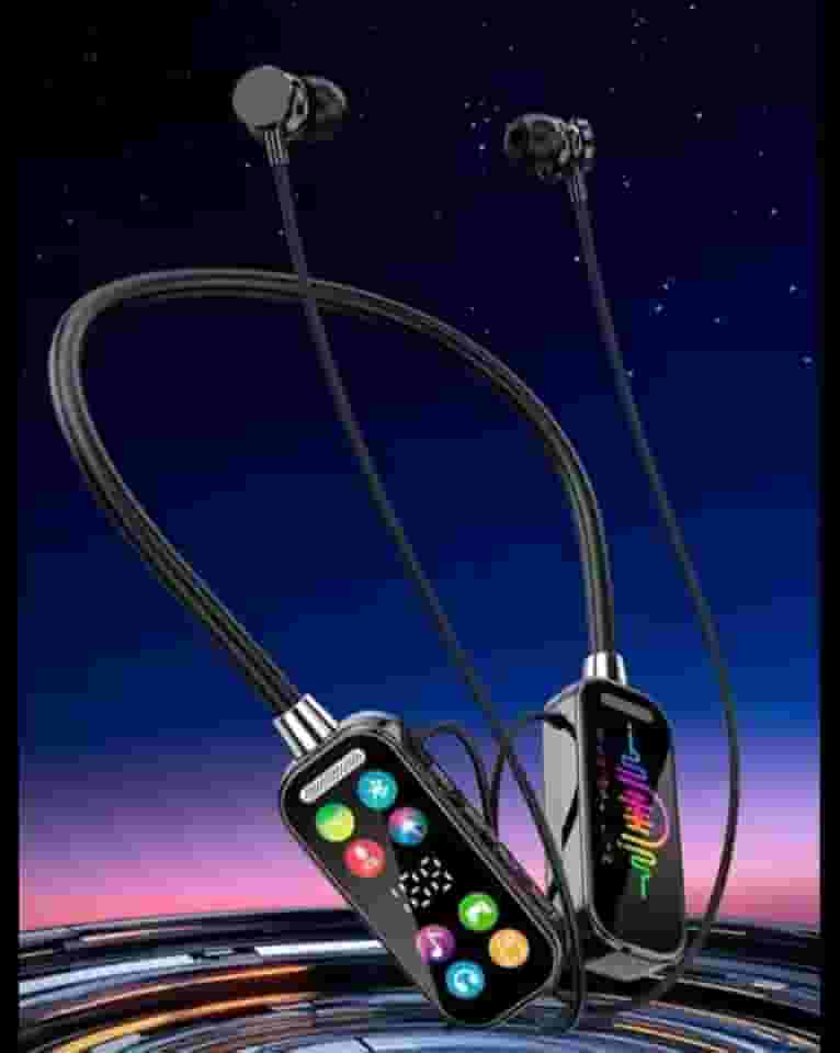 Fone de Ouvido Bluetooth com LED RGB, Entrada de cartão de memória,Controle de Música, Microfone Integrado,