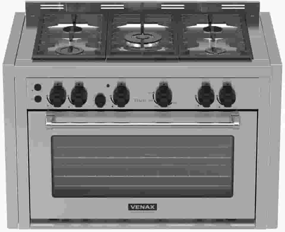 Fogao de Embutir 5 Bocas Venax Temis Inox Gas GLP 127 V