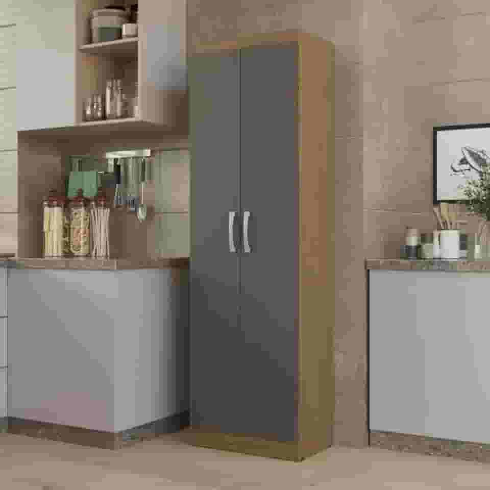 VIA NOSSA - Armário Multiuso 2 Portas e 3 Prateleiras Internas Macau 170cm - ViaNossa