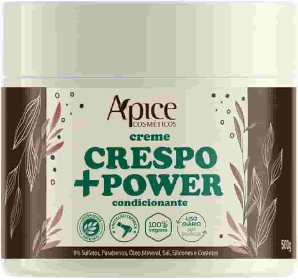 Ápice Creme de Pentear Crespo +Power | Finalização Alta Definição e Fixação para Cabelos Tipo 4 | Tecnologia SuperWave e Active Shine Amazon | 500g