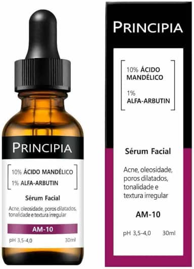 PRINCIPIA, Sérum 10% Ácido Mandélico + Alfa-arbutin Principia Skincare AM-10 com 30ml
