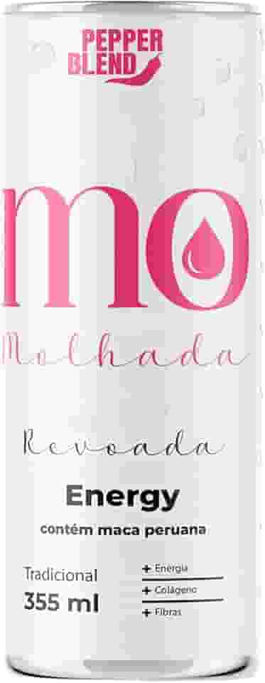 Energético 355ml Funcional Revoada Mo Molhada Sabor Guaraná, Colágeno, Maca Peruana e Vitaminas