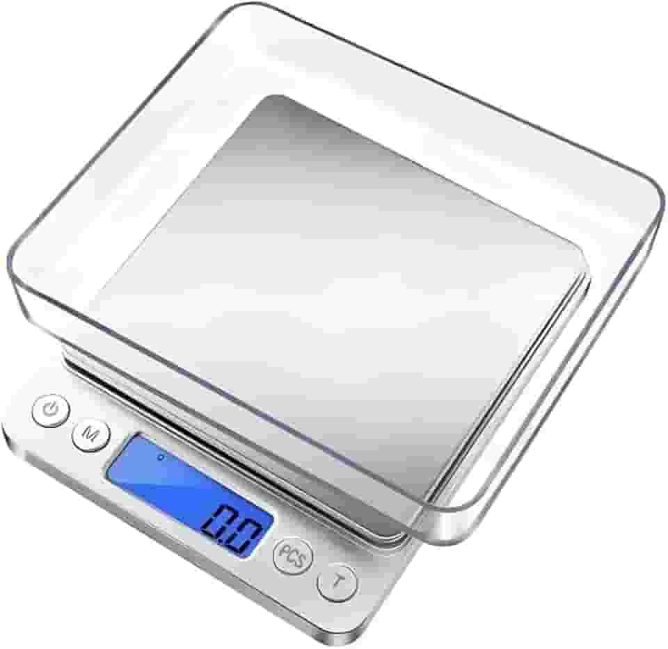 Balança Digital de Precisão Cozinha 0.1g a 2 Kg Premium Com Pilhas, Limpeza Fácil, Design Compacto E Leve, Alimentos, Remédios, Jóias.
