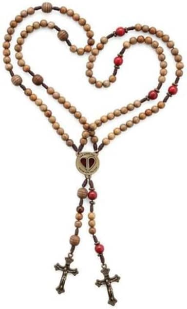 Terço do Casal Madeira Imbuia 8mm