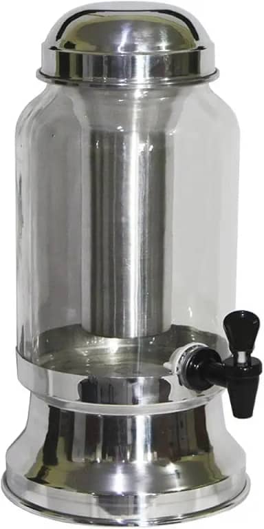 Suqueira Barrica Vidro Multiuso 3,2 Lt com Porta Gelo + Copo Gastrobel: Polida