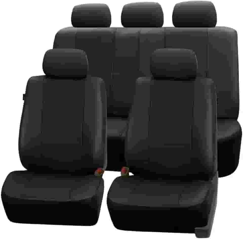 Jogo de Capa em Couro Para Banco Carro Automotivo em Couro (Sandero Stepway, Cinza)