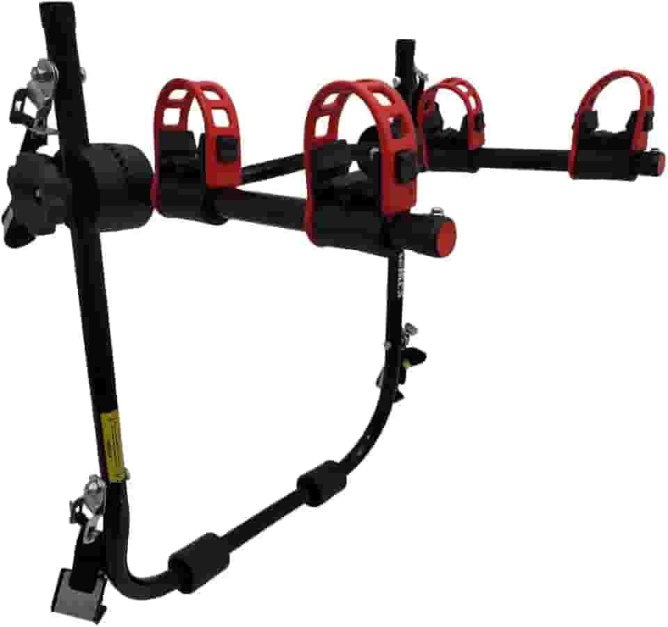 Suporte para bike Transbike 2 bicicletas POP Preto tira Vermelha Sedan Hatch MTB Speed