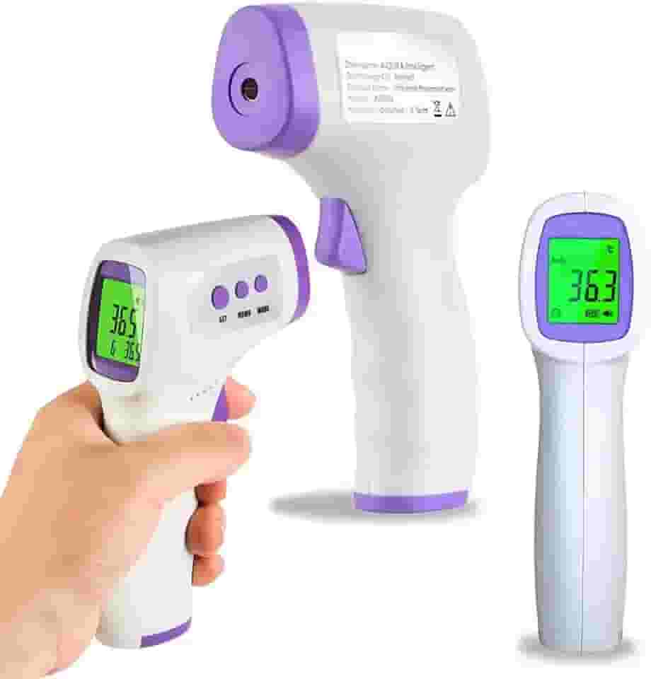 Termômetro Infravermelho Digital de Testa Sem Contato – Alta Precisão, Leitura Rápida em 1s, Visor LCD, Alerta de Febre, Ideal para Bebês, Adultos e Uso Profissional