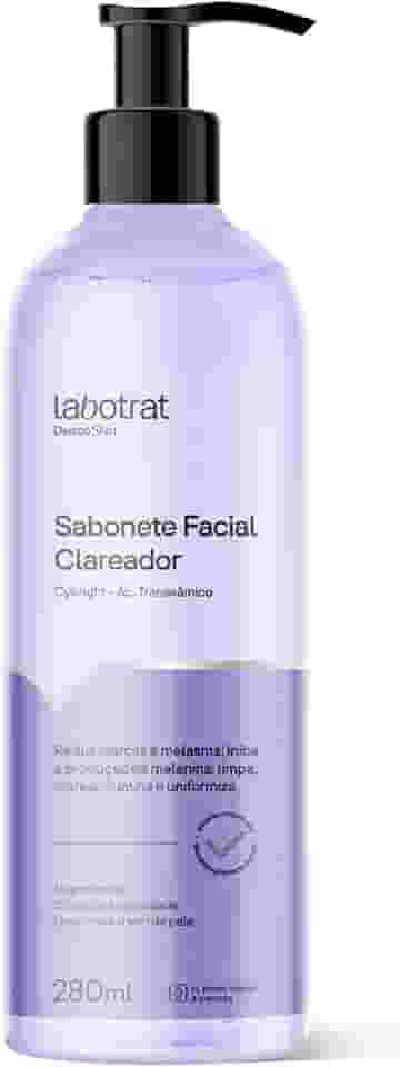 Sabonete Facial Clareador Labotrat Dermo Skin 280ml com Cybright Ácido Tranexâmico e Niacinamida Clareia Manchas Melasma e Acne Limpeza Profunda Uso Diário Sem Parabenos para Todos os Tipos de Pele
