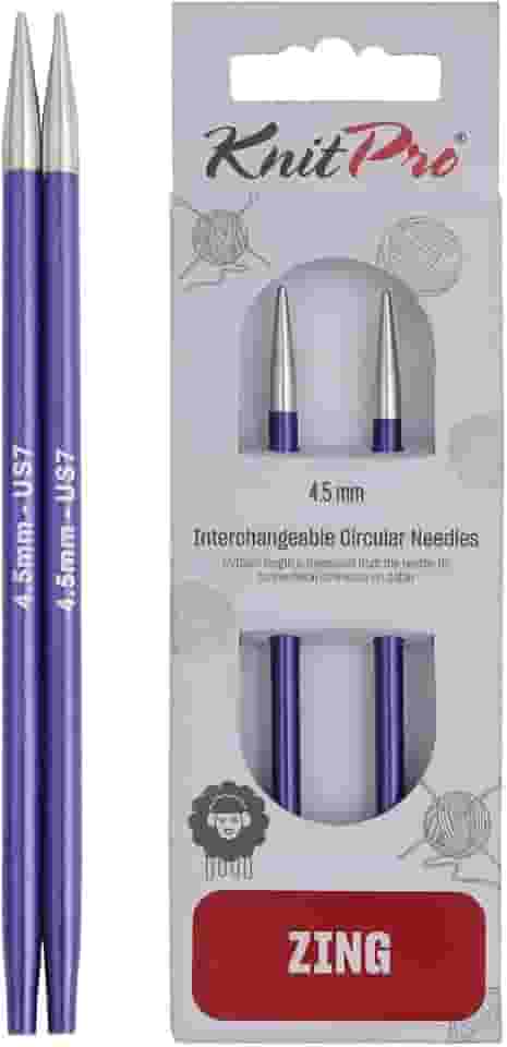 Par de Agulhas de Tricô Intercambiáveis 4.50mm - Zing Especial - 47524 - Knitpro