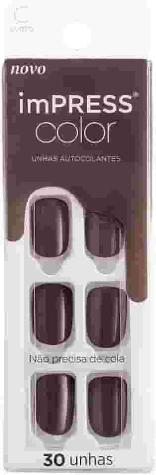 Kiss - Unhas Autoc Impress Color Pq Kimc017B Try Gray