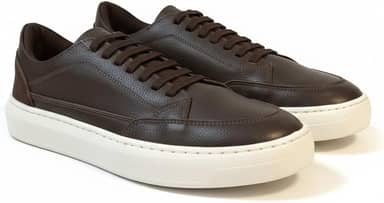 Tenis Casual e Básico Masculino Polo London Club, Cano Baixo Couro Confort Premium