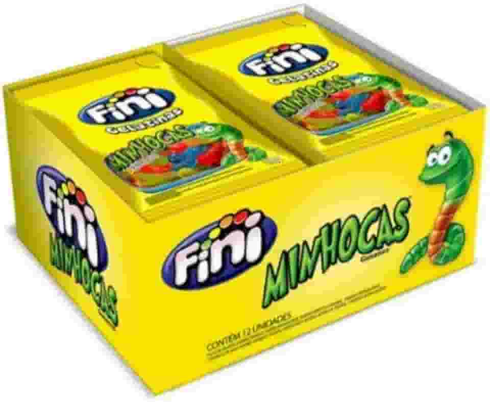 Fini Balas De Gelatina Minhocas Com 12 Unidades