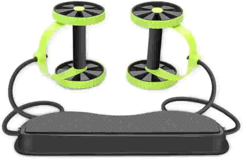 Aparelho de Ginástica Portátil Multifuncional, 44 Exercícios, 6 Níveis de Intensidade, Verde e Preto, 41cm