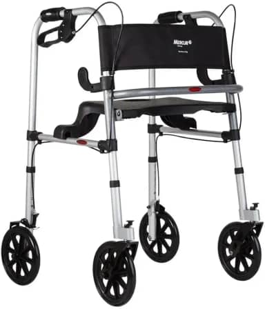 Andador Dobrável com 4 Rodas e Assento - Mercur