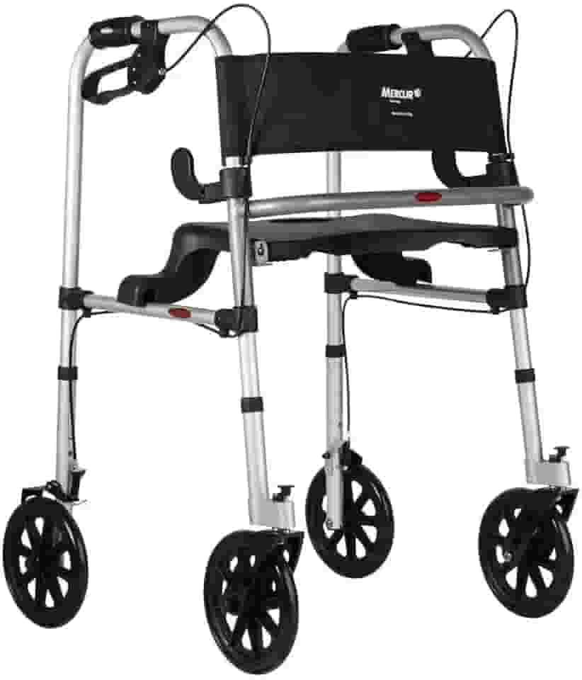 Andador Dobrável com 4 Rodas e Assento - Mercur