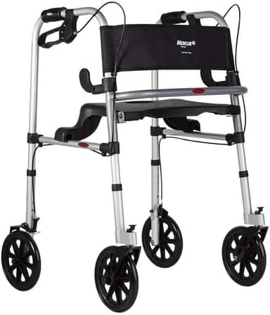 Andador Dobrável com 4 Rodas e Assento - Mercur