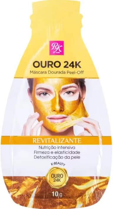 Máscara Facial Preta Peel-Off Carvão Detox, Purificante, Vegana, Livre de Parabenos, Controle de Oleosidade, Remoção de Cravos, Limpeza de Poros,10g (Dourada)