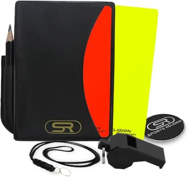 Kit Cartão De Árbitro C/Lápis + Apito C/Cordão + Moeda