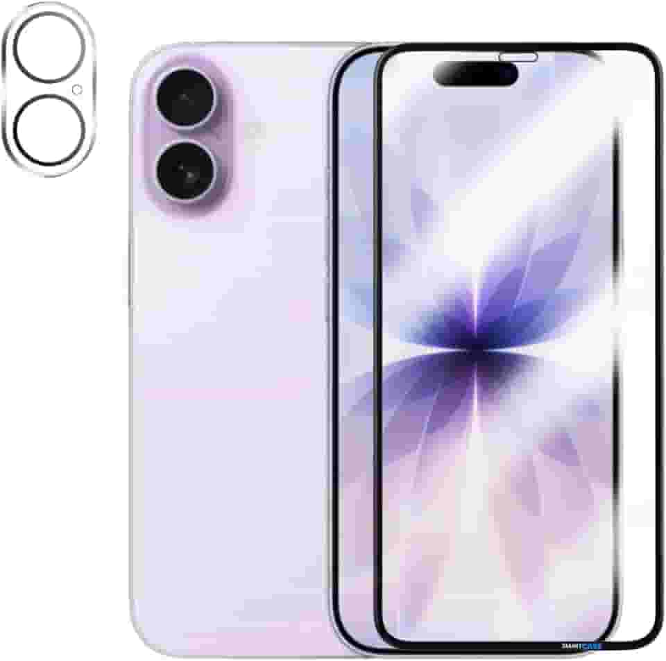 Película De Vidro 3D Tela Toda Para iPhone + Película Lente de Câmera (iPhone 17)