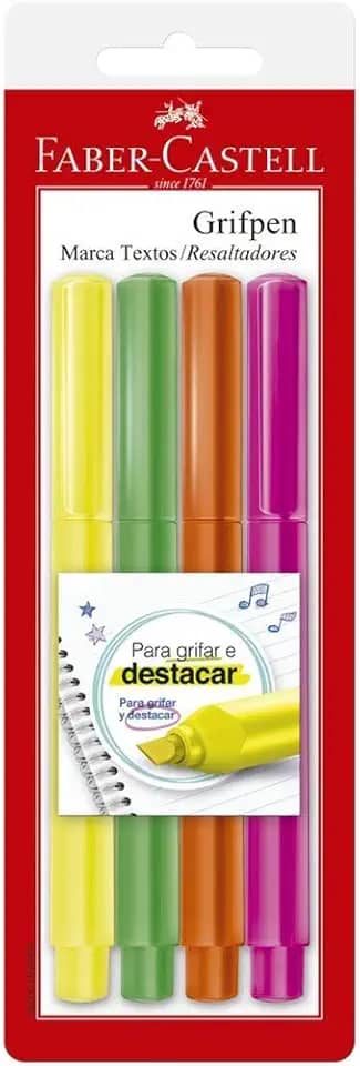 Caneta, Faber-Castell, MT/ESZF, Multicor, pacote de 4
