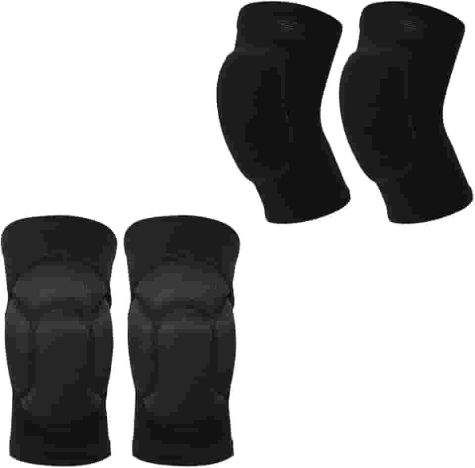 Kit Joelheira + Cotoveleira de Proteção Anti-impacto Acolchoada Esportiva Vôlei Skate Unissex Par