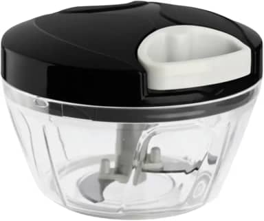 Mini Processador Manual de Alimentos 500ml com 3 Lâminas Aço Inoxidável – Tritura, Pica e Mistura Legumes, Verduras, Frutas, Cebola, Alho e Ervas – Compacto, Prático e Fácil de Limpa