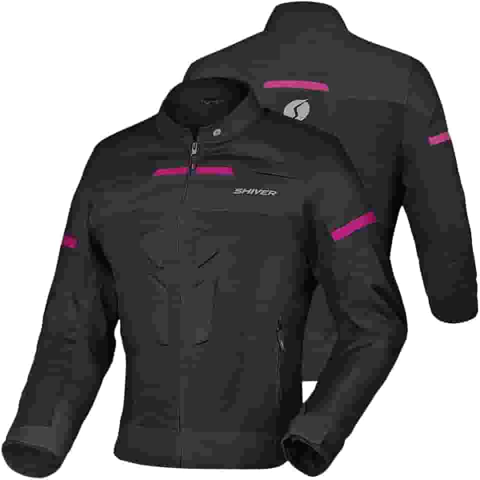 JAQUETA MOTOQUEIRO MOTOCILISTA VENT SHIVER FEMININA PRETO-ROSA TAM 3G