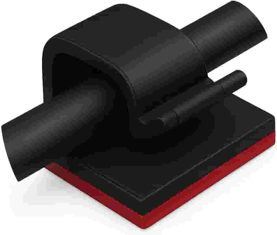 Organizador de Cabos e Fios, Kit 10, 25, 50 Clipes Suporte Adesivo de Parede para USB, Carregadores e Fones(25,Preto)