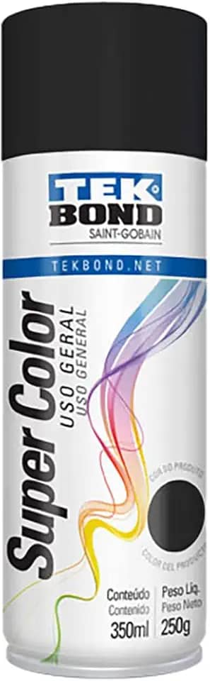 Tinta Aerossol Preto Fosco Uso Geral 350ml/250g
